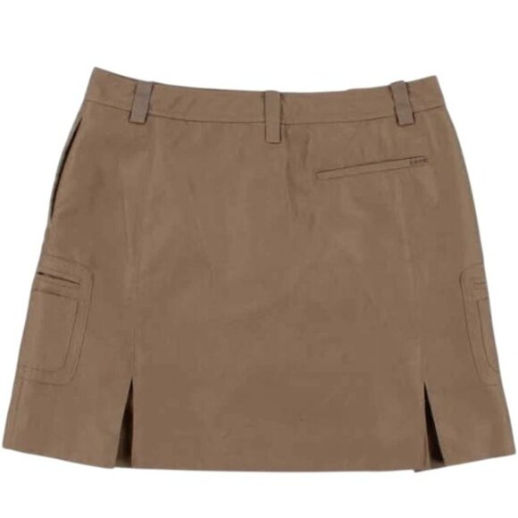 IZOD XFG Women's Athletic Golf Tennis Inner Shorts Cargo Skirt Dark Brown Sz 4 - Picture 2 of 14